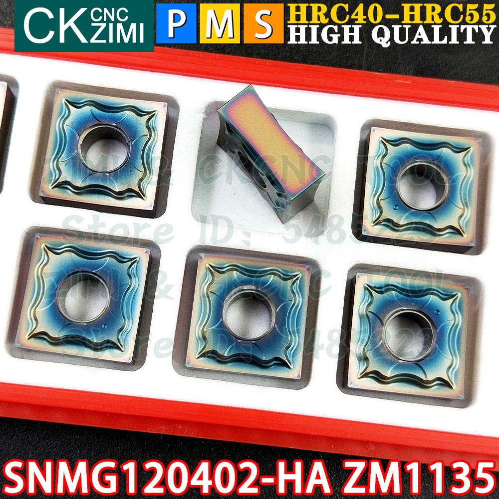 SNMG120402-HA ZM1135 SNMG 120402 HA Płytki węglikowe Zewnętrzne płytki do toczenia wewnętrznego Narzędzia Narzędzia do cięcia metalu SNMG1204 SNMG 1204 SNMG430.5 HA CNC Narzędzia stolarskie