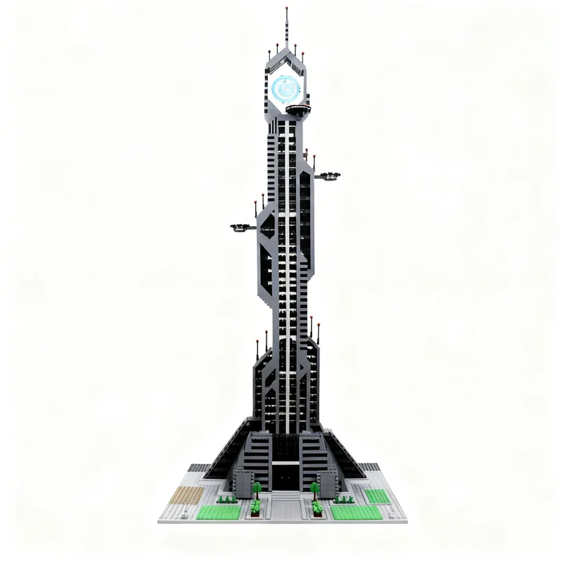 5467pcs MOC Ninjia Borg Tower Model Building Blocks Toys Architecture Christmas Gift Education Collection Art Creative Display