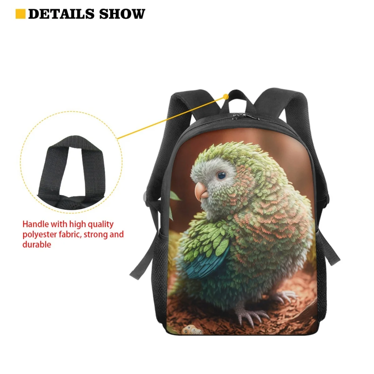 Cute Bird 3D Print Backpack Bags For Boys Girls Student Travel Shoulder School Bag For Kids 3 To 4 Year Student Bookbag Gift