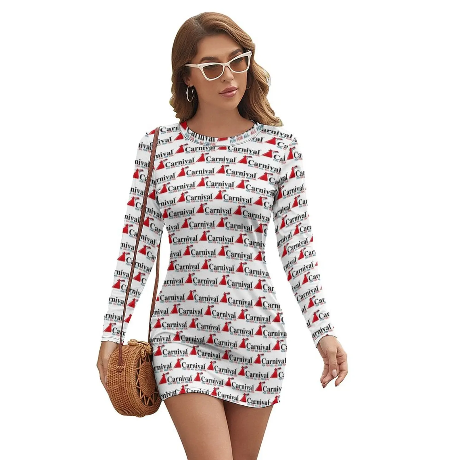 

Fun For All. All For Fun. Carnival Long-sleeved Dress Clothing party dresses woman