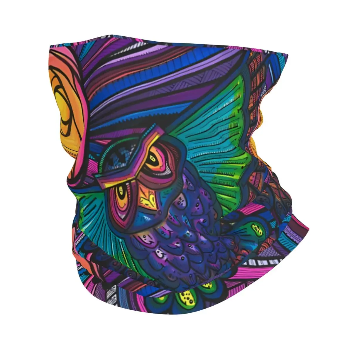Owl Scarf Neckerchief Neck Face Mask Polyester