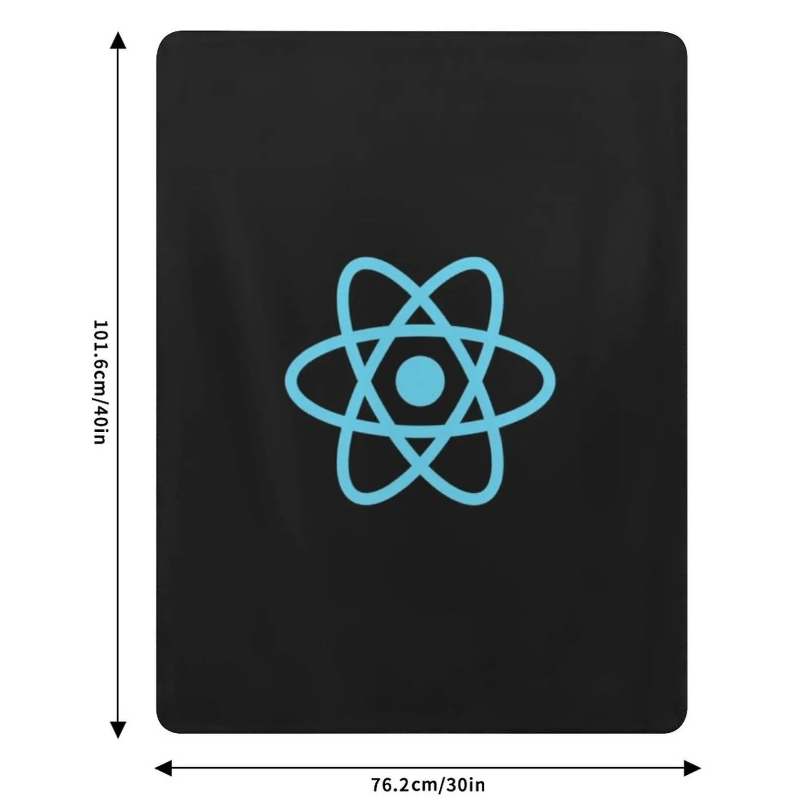 ReactJS React.js الشعار الرسمي جافا سكريبت الإطار تي شيرت أساسي تي شيرت رمي بطانية نزهة المرجحة بطانيات أريكة عملاقة
