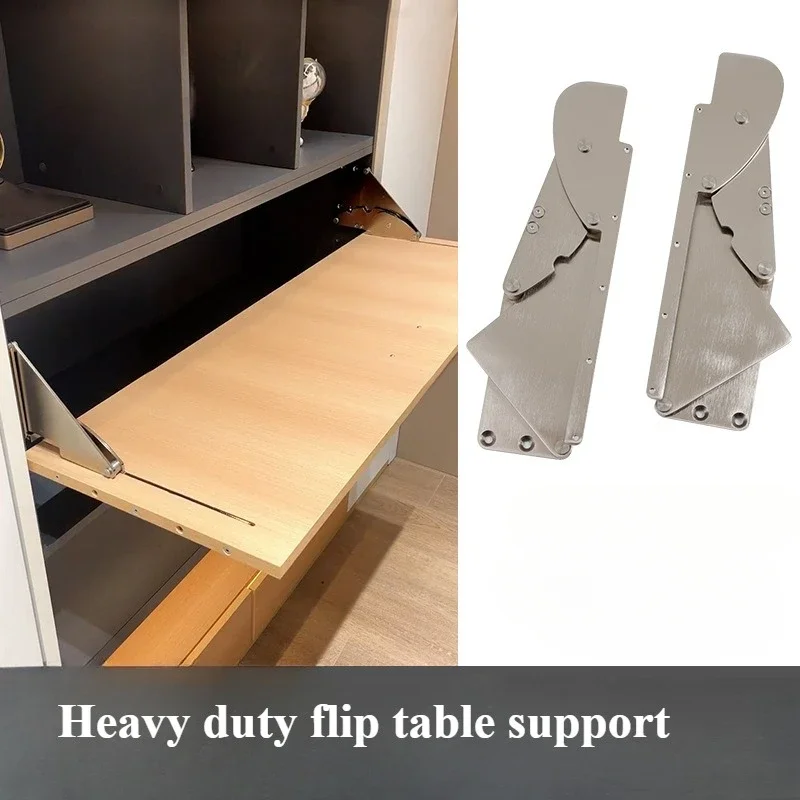 Stainless Steel Bracket Hardware Desk Flip Table Connecting Piece Pull-down Hinge Down Flip Cabinet Door Support Accessories