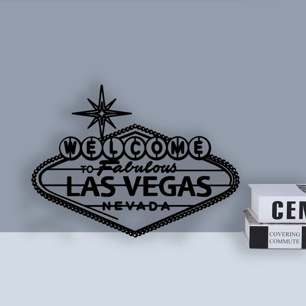 Benvenuto al favoloso Las Vegas Metal Art Sign Casino Hanging Wall Decor Living Bedroom Mancave Decoration regalo per l\'inaugurazione della casa