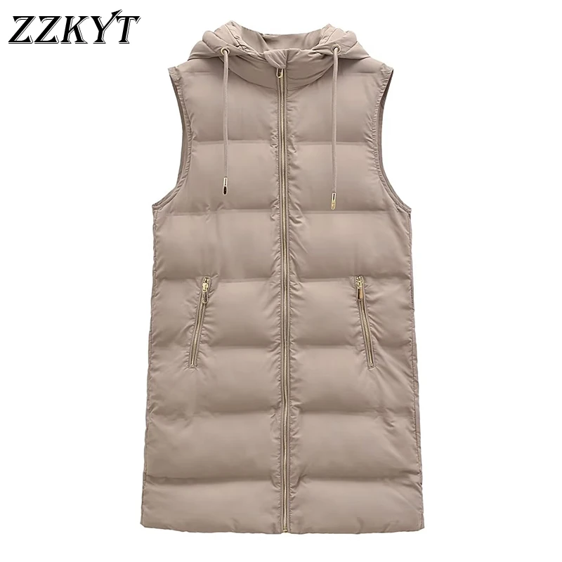 Women\'s Winter Cold Coat Solid Zipper Vest Jacket Women Vintage Sleeveless Pockets Top Casual Female Waistcoat Clothes Mujer