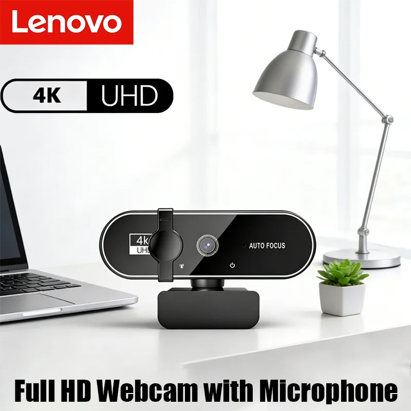 Lenovo 4K Streaming Web Camera 2K Autofocus Full HD USB Webcam 1080P 60FPS With Microphone PC Laptop Video Shooting Camera Hot