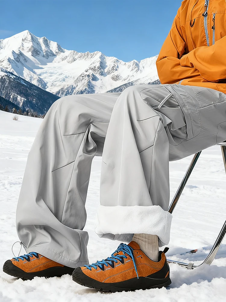 

Американские утепленные водонепроницаемые брюки для сноуборда и лыж с флисовой подкладкой для мужчин и женщин, осенне-зимние повседневные штаны