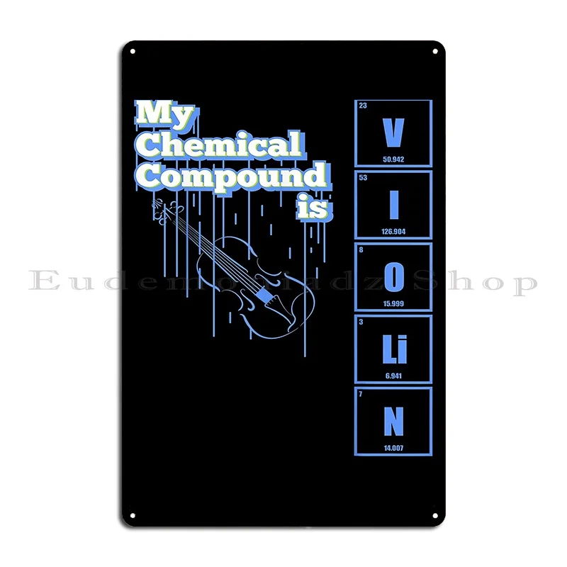 Violin Compound Is Violin Player Metal Plaque Personalized Mural Wall Custom Design Club Tin Sign Poster