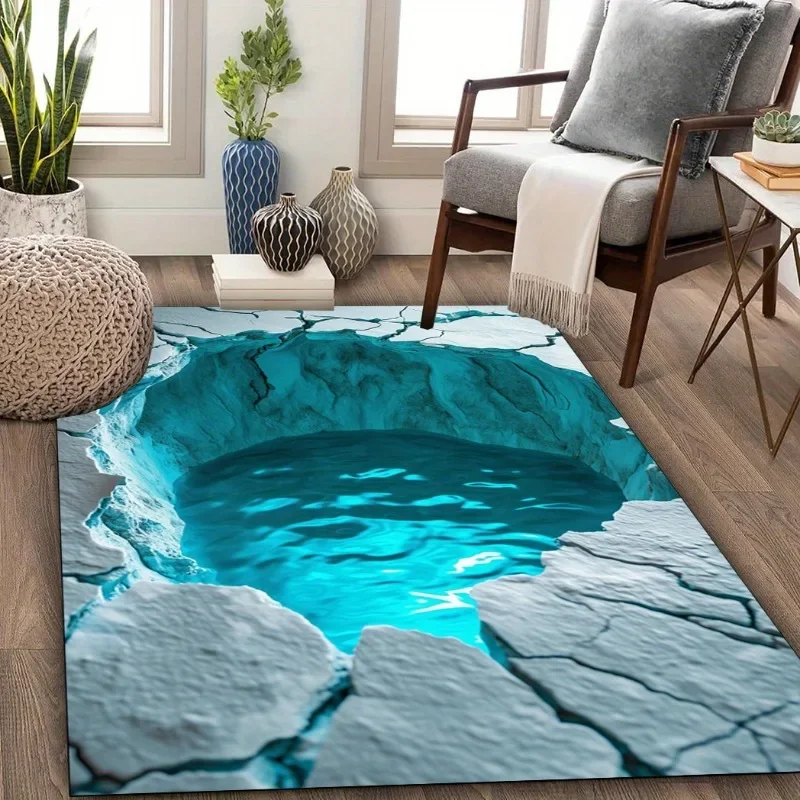[ Product]3D Pool Illusion Carpet - Non-Slip, No Shedding, Durable Polyester Carpet, Suitable for Living Room, Bedroom, Bathro
