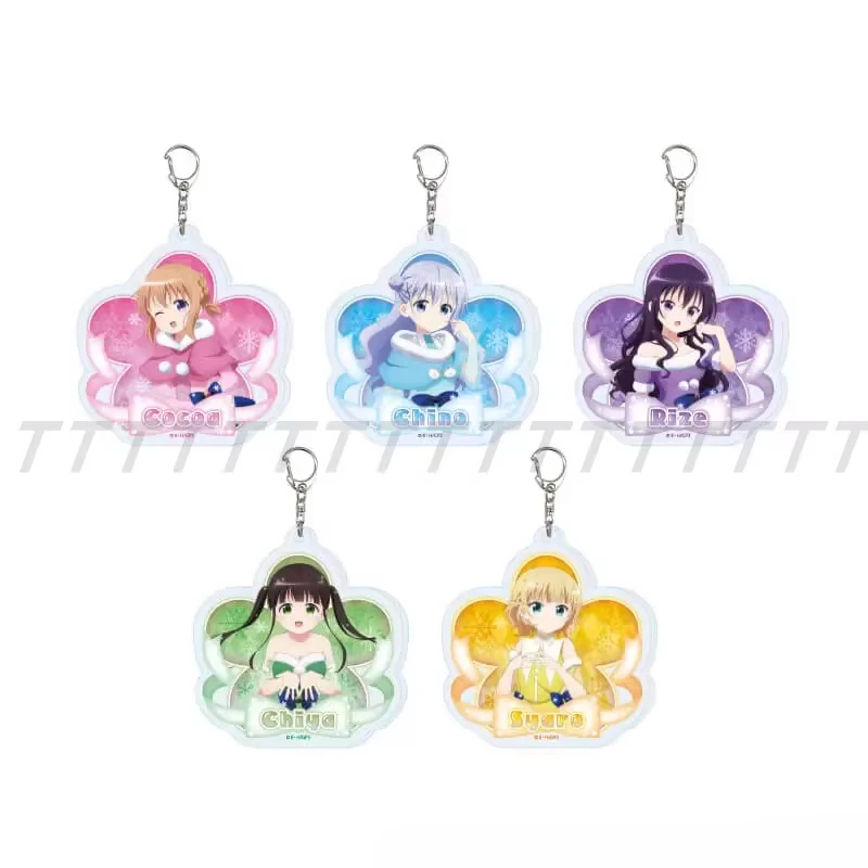 Gioco Hoto Kokoa Kafuu Chino Tedeza Rize Ujimatsu Chiya Kirima Sharo Portachiavi Bambola Anime Acrilico Portachiavi Ciondolo Regalo