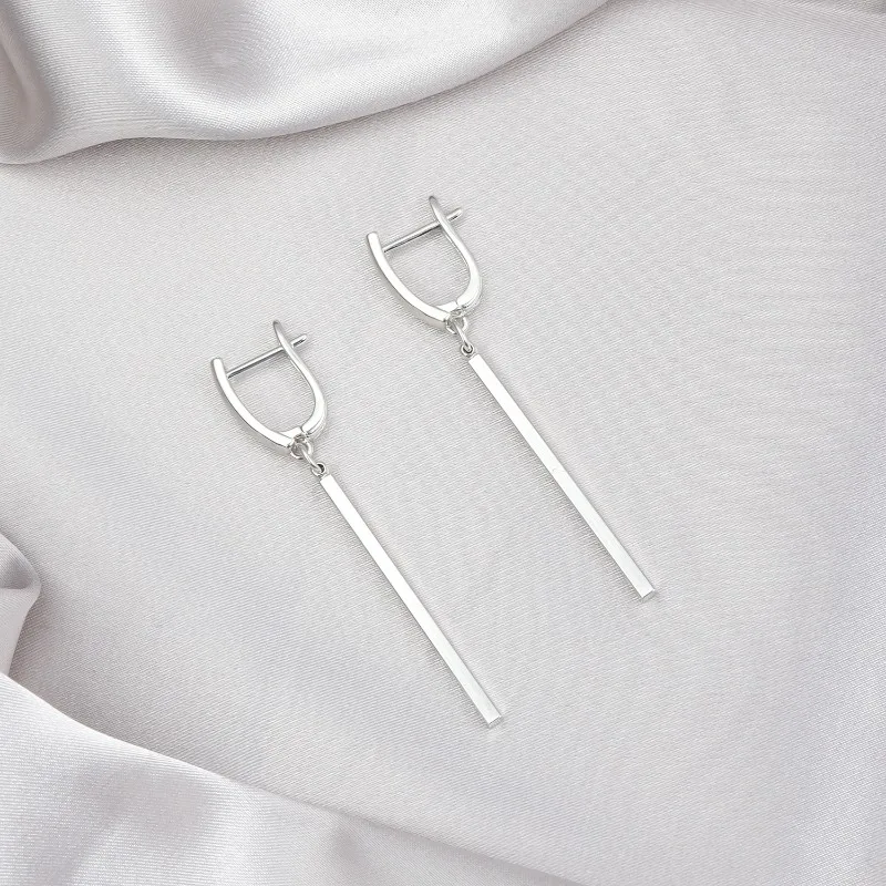 Fashion Minimalist U-Shaped Hoop Earrings Long INS Trend Cold Wind Style Sweet Cool Jewelry for Women Daily Party Gift Accessory