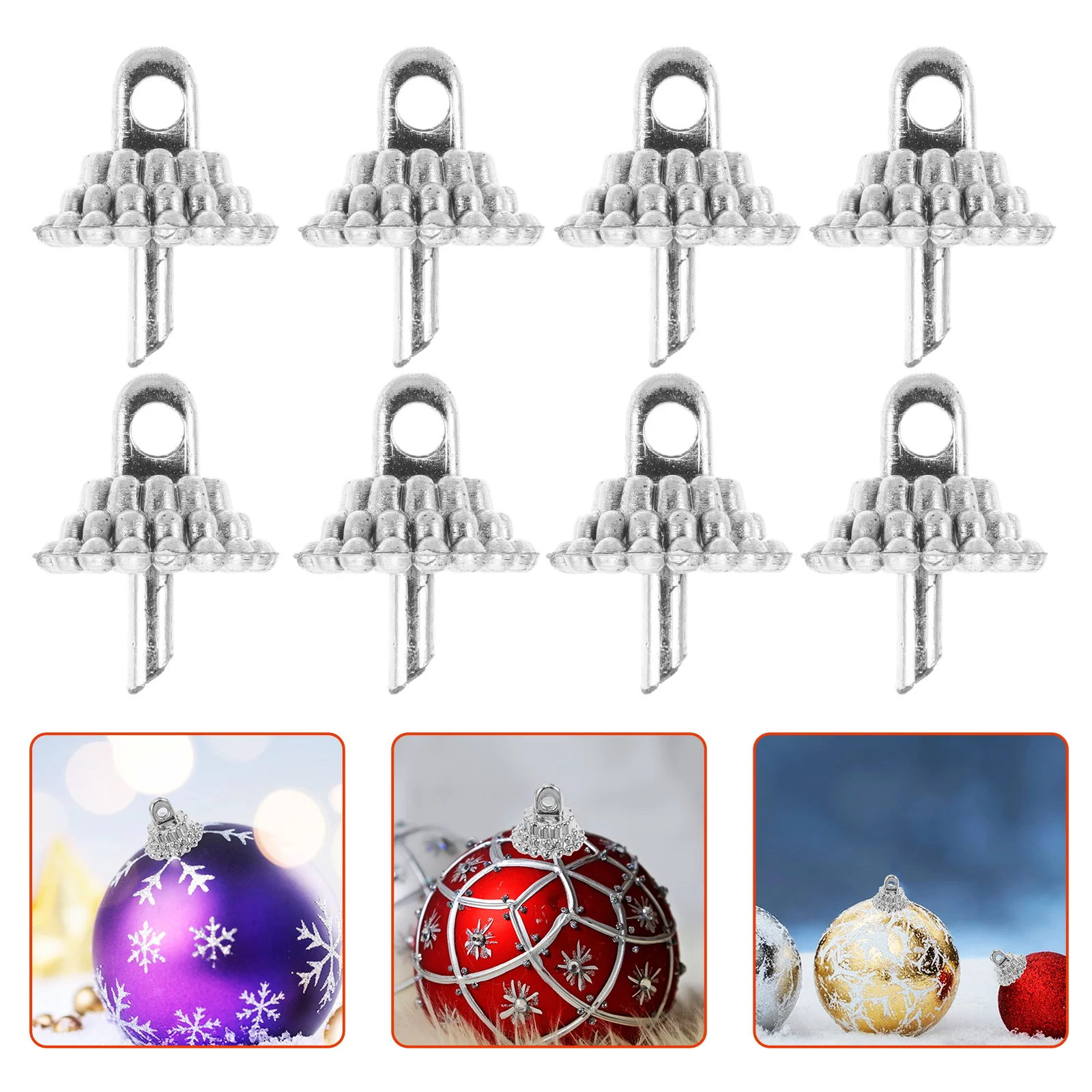 

100pcs Foam Decoration Hanging Caps Plastic Ornament Top Covers For Diy Craft Ball Decorations Replacement Hangers Disco Party