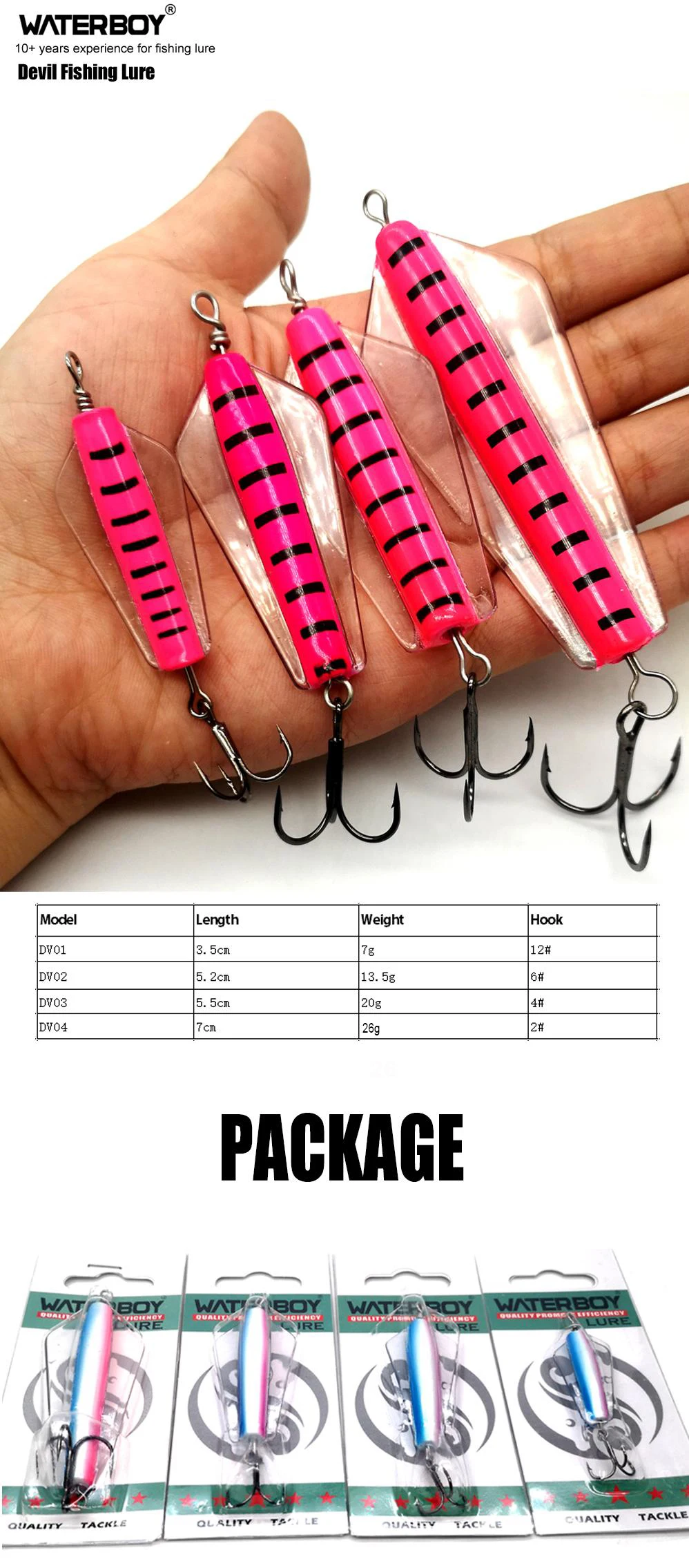 WATERBOY TW Teufel Angeln Köder 12g 13,5g 20g 21g Wobbler Schwimmen Tasmanian Spinner Salmon Pike Walleye Bass locken – Detail 1