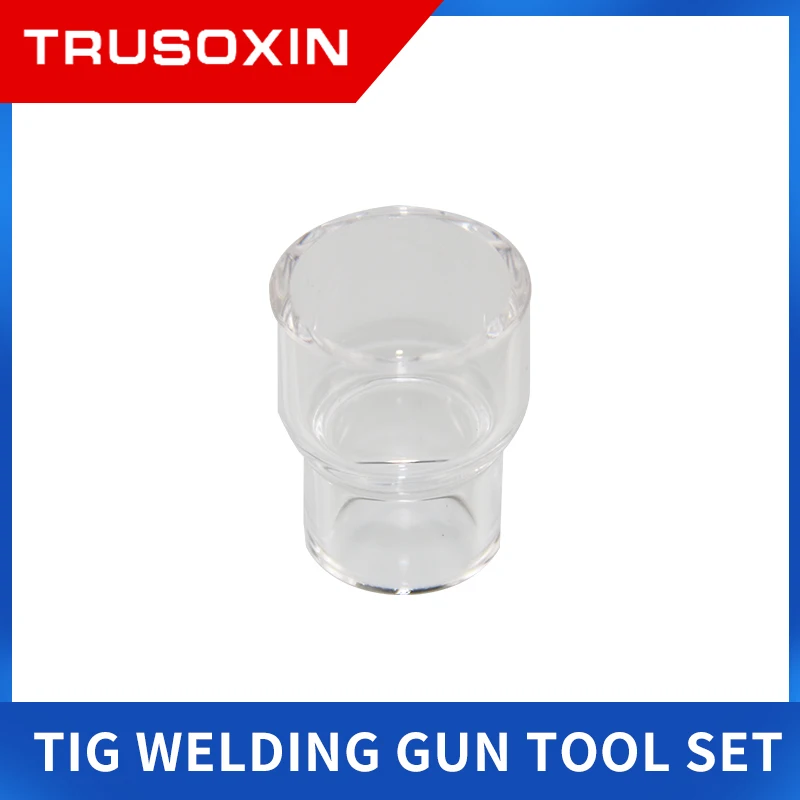 7pcs TIG Welding Torch Stubby Gas Lens #12 Pyrex Glass Cup Contact Tips Kit For WP-17/WP18 WP26 Tool Parts Heat Resistant Cup