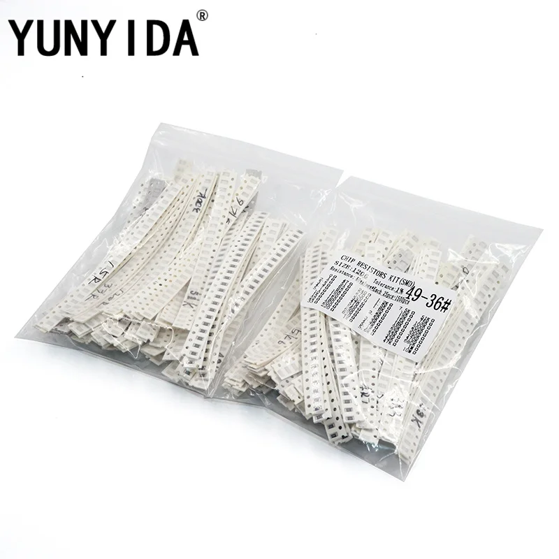 1206 SMD Resistor Kit Assorted Kit 1ohm-10M ohm 1% 60valuesX 25pcs=1500pcs Sample Kit