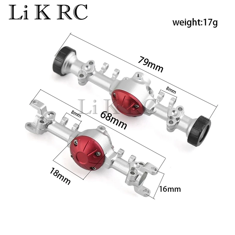 Metalowa obudowa przednia i tylna oś dla MINI-Z Kyosho 4x4 1/18 1/24 akcesoria części do ulepszenia samochodów zdalnie sterowanych
