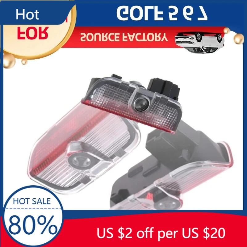 

2026 Новый для VOLKSWAGEN VW, подстаканники, автомобильный мусор, 2X светодиодный проектор, лампа, инструмент, аксессуар для VW серии, украшение для двери автомобиля Lig