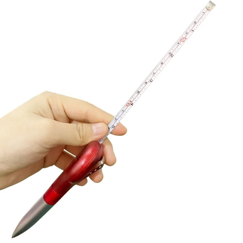 قياس في واحد أقلام الكتابة 2 في 1 شريط قياس أقلام متعددة الوظائف قلم حبر جاف دروبشيب