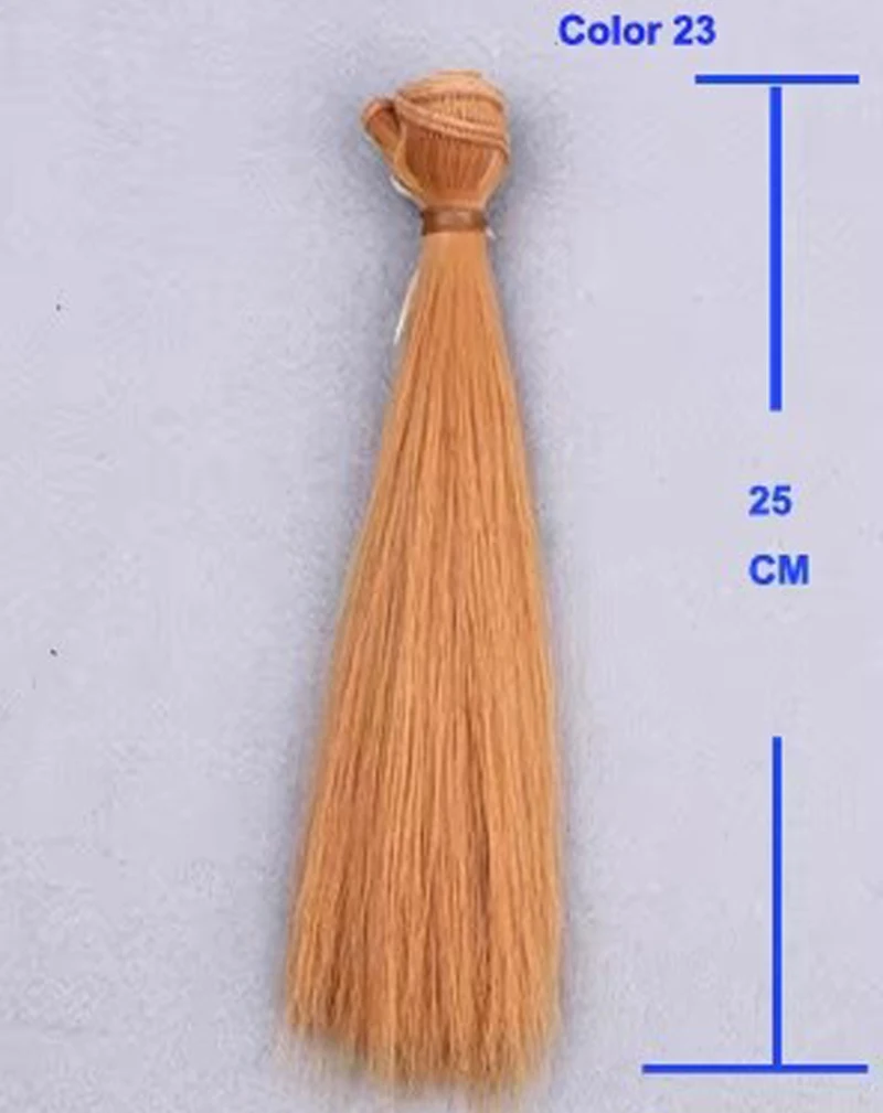 factory offer wholesales 25cm brown blue purple green BJD/OD Doll Wigs doll hair DIY straight hair wig for 1/3 1/4 bjd doll