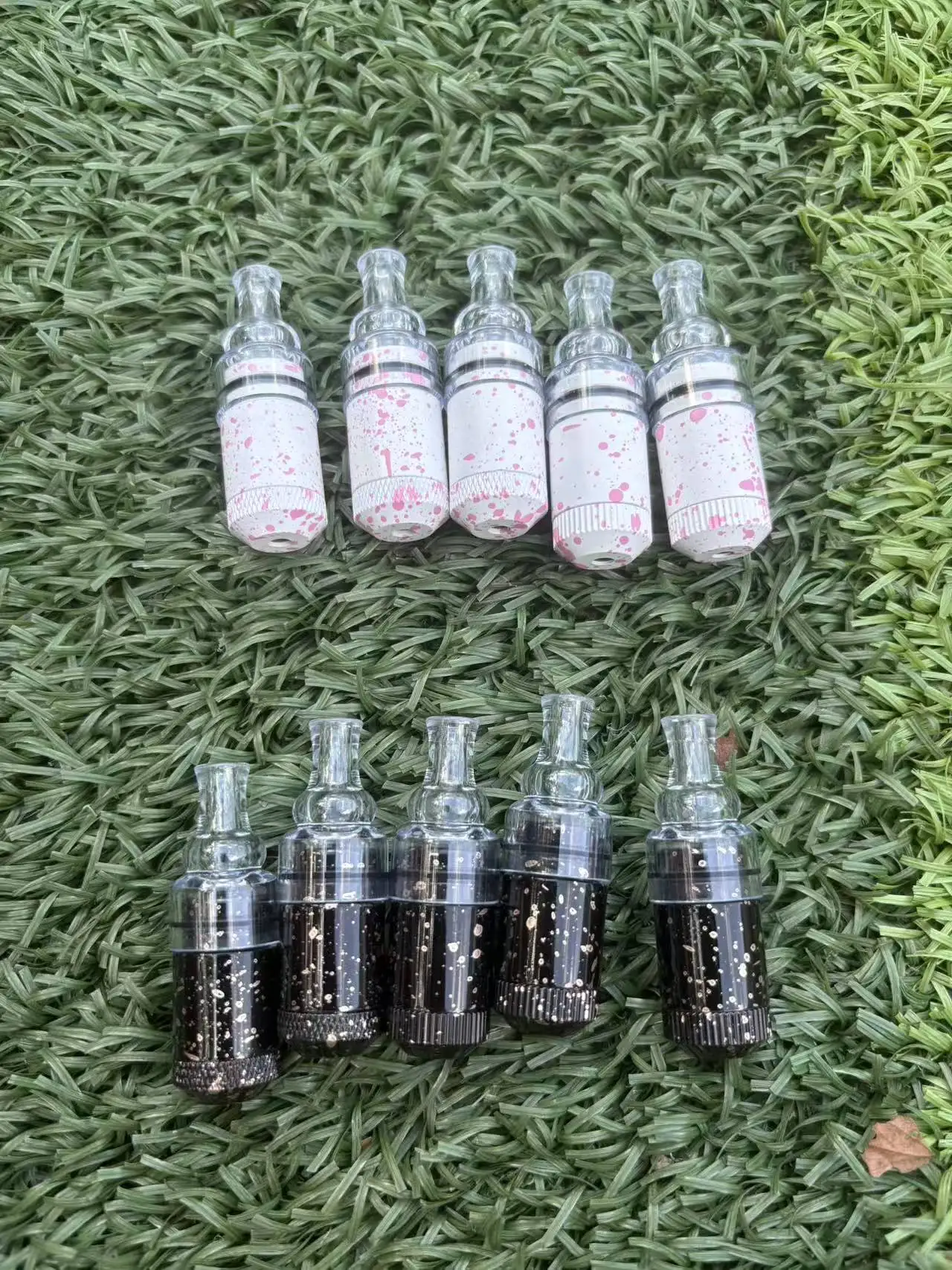 New printed mini aluminum mouthpiece tobacco pipe plastic mouthpiece mixed color version
