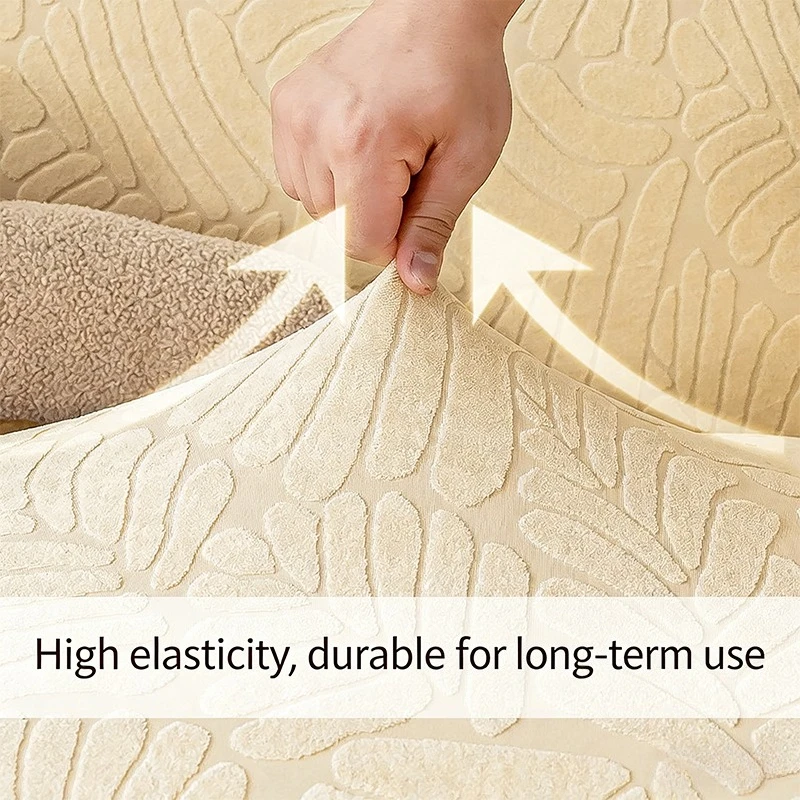 Spring New Anti Cat Scratch High-end Sofa Cover Thick Elastic 1/2/3/4 Seater Plush L Shaped Corner Sofa Cover for Living Room
