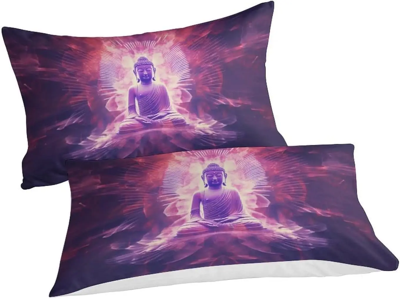 Anime Buddha Statue 3D Printed Bedding Set Single Size With 2 Pillowcases Cartoon Quilt Duvet Cover