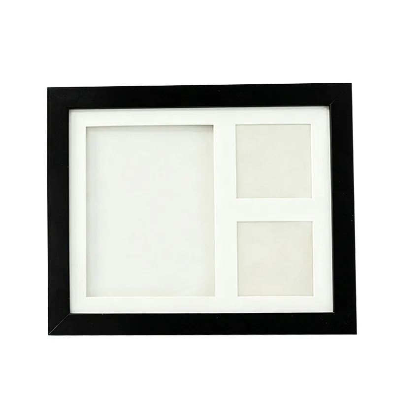 DIY Wooden Photo Frame Kit With Wash-Free Ink Pad Baby 100-Day Hand Foot Print Album Pet Paw Print Memorial Picture Frame Gift