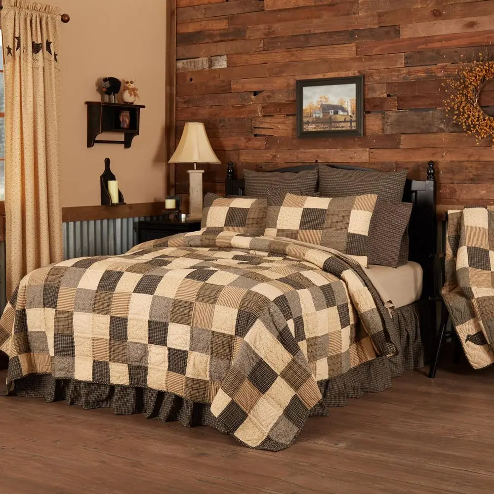 

Kettle Grove 6 Piece Queen Quilt Set 1 Quilt, 2 Standard Shams, 2 Standard Pillowcase, 1 Queen Bed Skirt