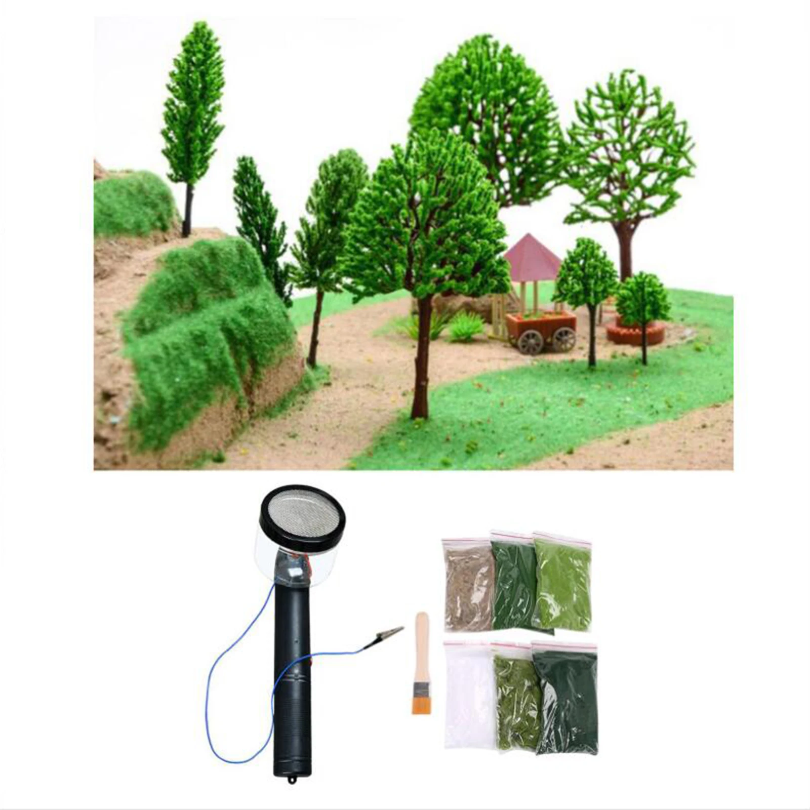 Static Grass Flocking Applicator Electrostatic Grass Planter Handicraft Electrostatic Flocking Machine Sand Table DIY Tool