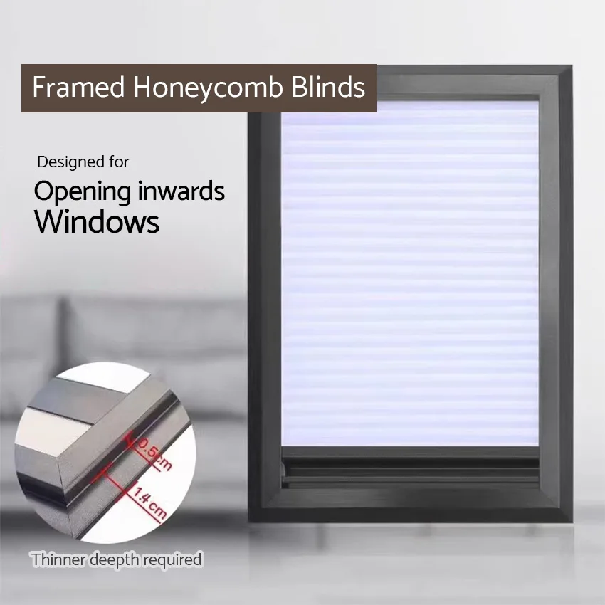 جديد وصول متطلبات العمق 1.3 سنتيمتر مؤطرة الخلوية الظل نصف/تعتيم كامل مخصص نافذة العسل ظلال نافذة الستائر #1