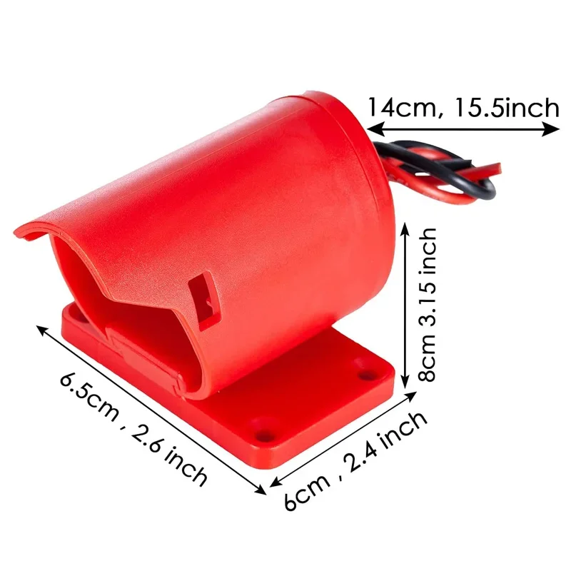 For Milwaukee 10.8-12V Battery Adapter Power Connector Adapter Dock Holder with 12 Awg Wires Connectors Power Red In Stock