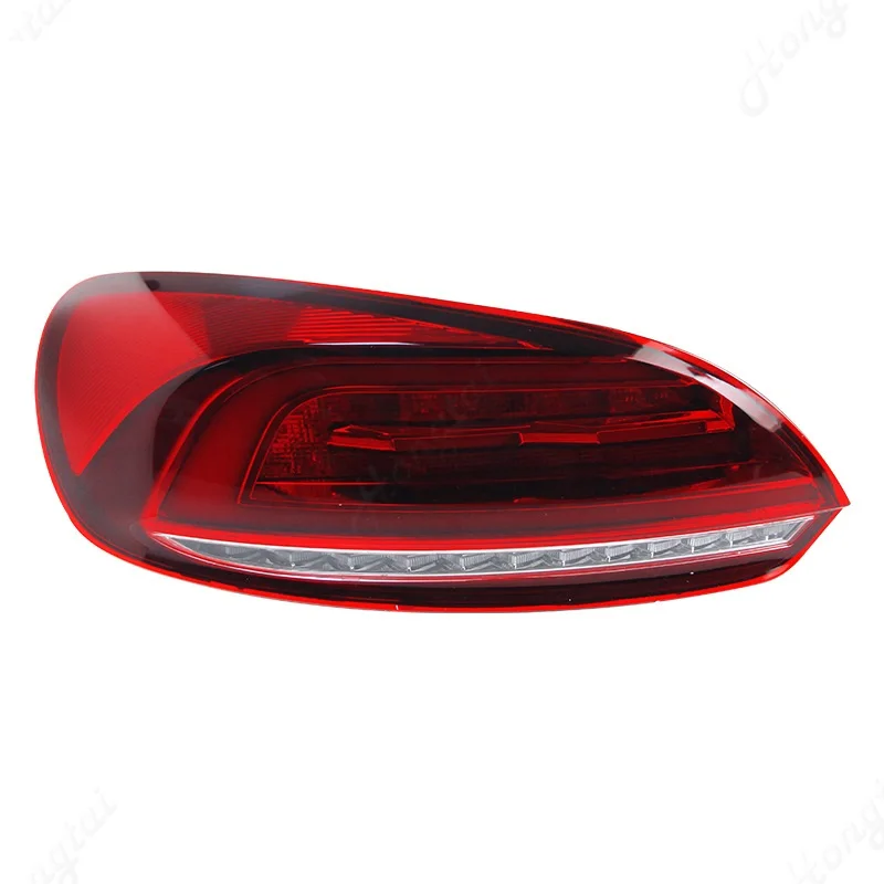2 Stück Scirocco MK3 E‑Mark LED-Rückleuchten-Set für Volkswagen VW Scirocco MK3 Coupé 2009-2014, zugelassene, getönte Voll-LED-Rückleuchten mit dynamischem sequenziellen Blinker, Tagfahrlicht,