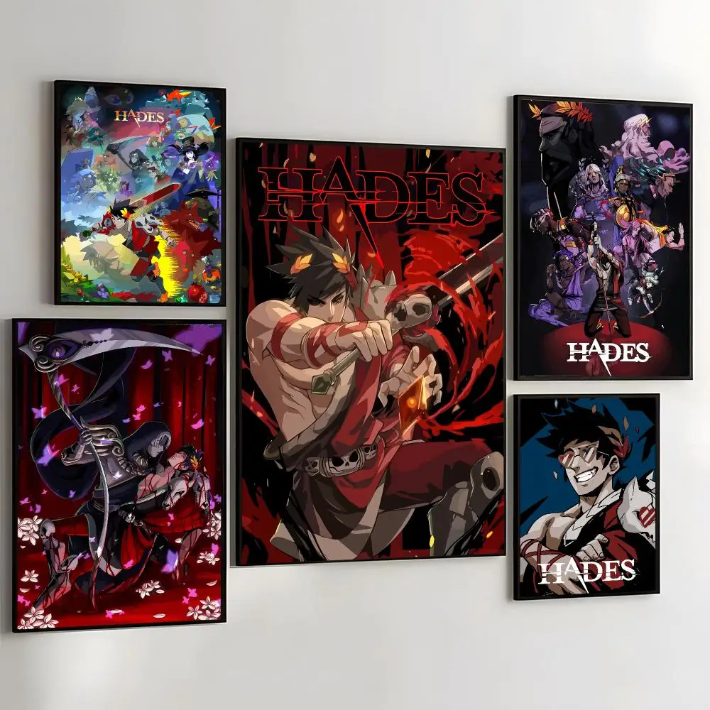Games H-Hades Game Painting Calligraphy Self Adhesive Wall Art Waterproof Print For Bedroom Living Room Hallway Home Decor