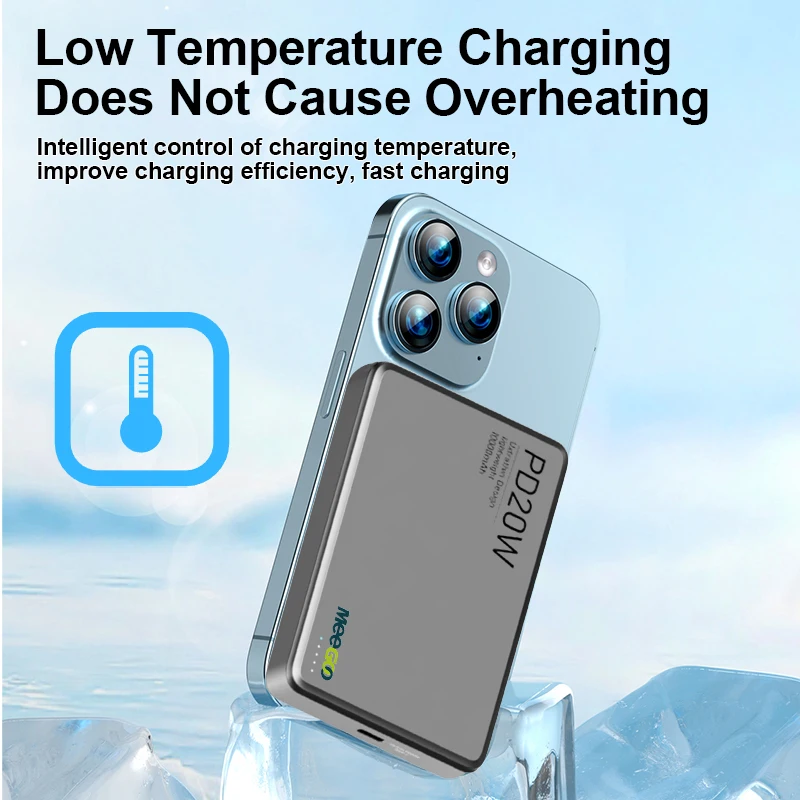 MeeGoo Mini bancos de energia sem fio magnético fino super rápido banco de potência universal portátil carregador powerbank para iPhone Android novo