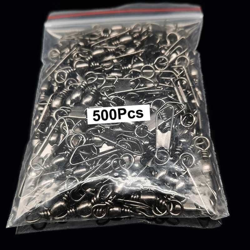 Fábrica atacado 500 pçs inverno suprimentos de pesca no gelo acessórios typpy um snap conector pino rolamento giratório anzol isca pesca