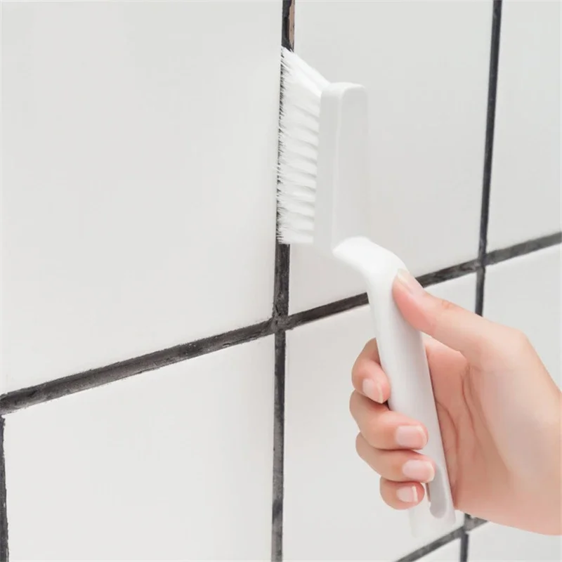 Cepillo multiusos para limpieza de huecos de suelo de azulejos de baño, cepillo de limpieza de ranuras para ventanas, herramientas de esquina prácticas para el hogar