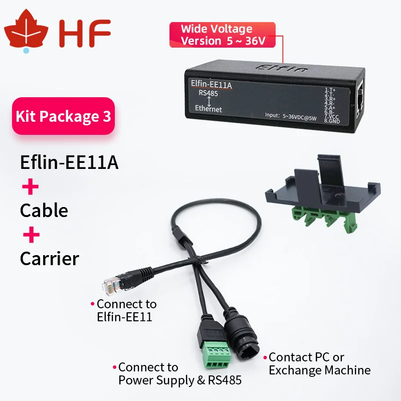 EE11 RS485 do Ethernet IOT moduł serwera Elfin-EE11 Elfin-EE11A obsługi protokołu TCP/IP Telnet Modbus TCP ethernet do rs485