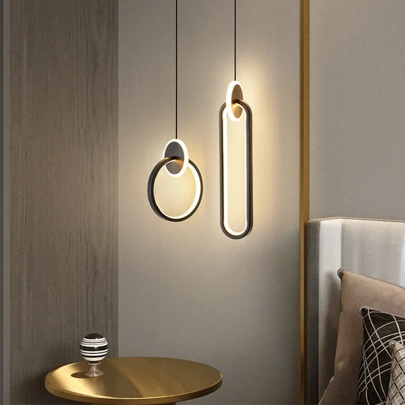Decor Ring  Lustres Lamparas Colgantes Para Techo Chandeliers Luminaria Suspension Pendant Lights Lamps Luminaire