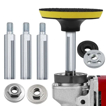 SenNan Winkelschleifer Verlängerung Pleuel Zubehör Polieradapter Schleifset M10 Gewindesatz Schaftstahl mit Muttern