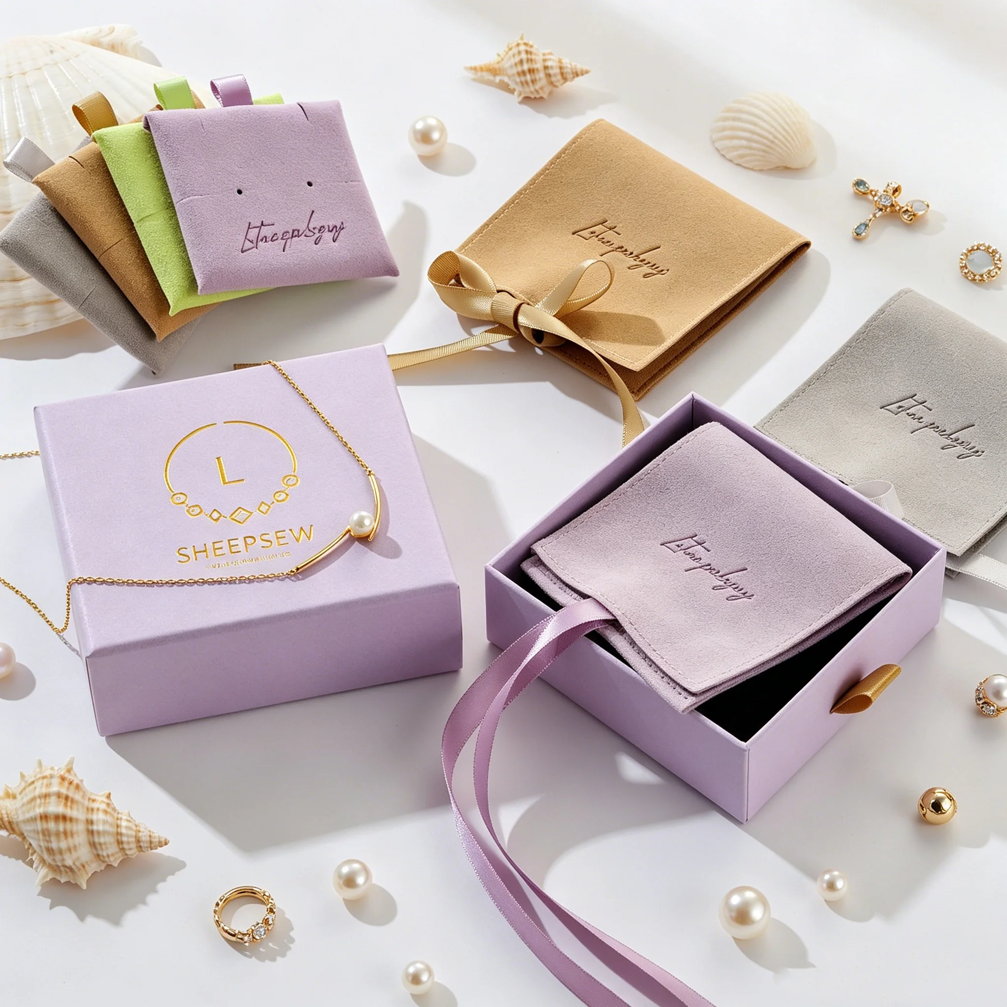boites-cadeaux-coulissantes-en-carton-personnalisees-avec-logo-sheepsew-bleu-et-violet-avec-enveloppe-assortie