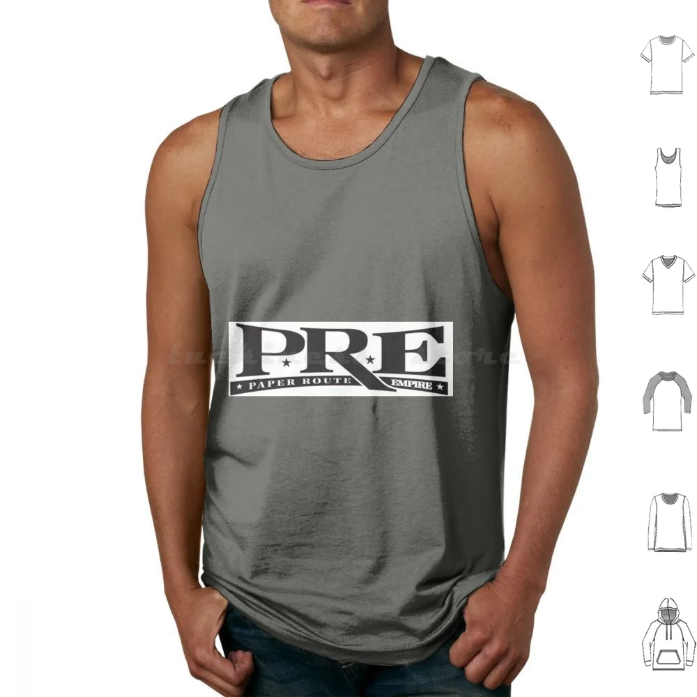 Paper Route Empire Tank Tops Print Cotton Pre Young Dolph Rap Dolph Paper Route Empire Empire Memphis Hip Hop Trap Paper