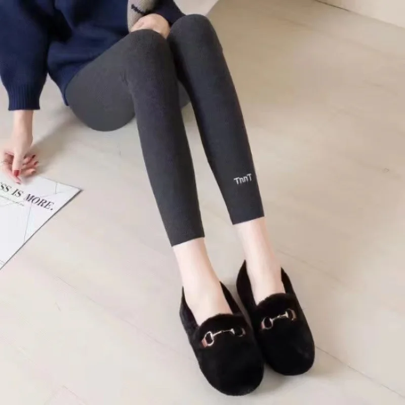 Lamb Velvet Leggings for Women with High Waist New Style Plush Thickened Large Size Integrated Warmth