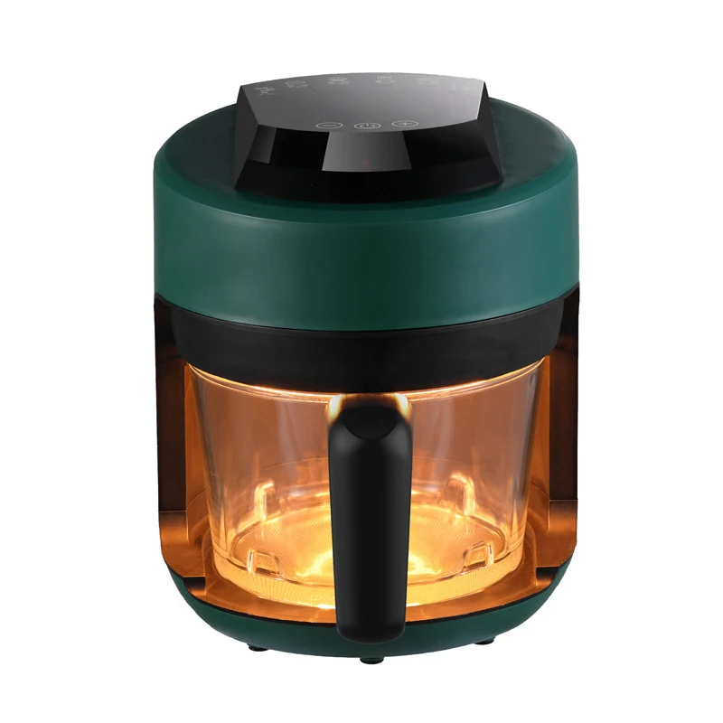 Friteuse à air électrique multifonction 220V, pour maison, visualisation transparente, entièrement automatique, petite capacité