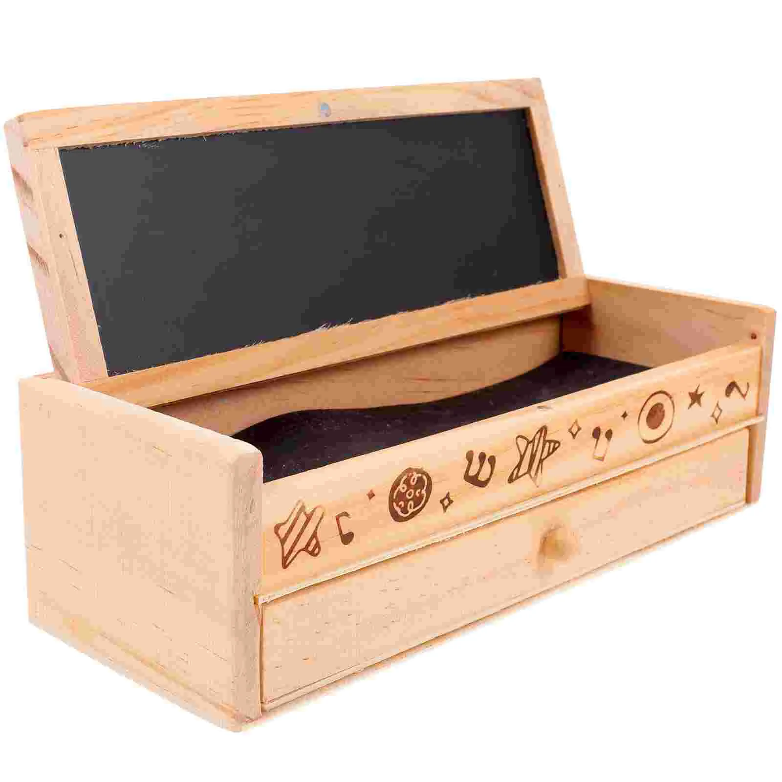 

Wooden Pencil Box Case Organizer Large Stationery Boxes for School Cases Adults Portable Holder Student