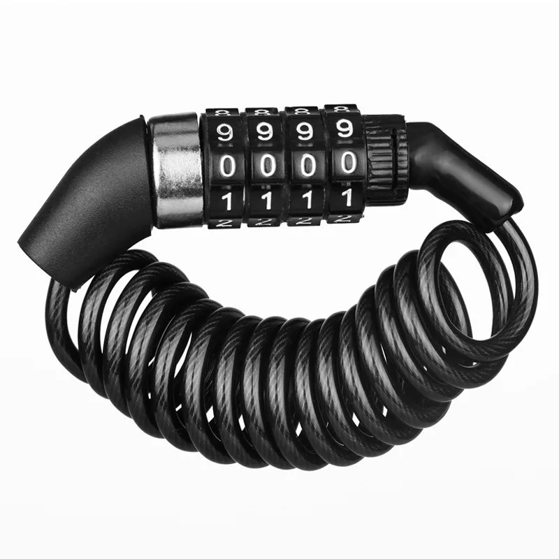 Bicycle Lock Bike Mini 4 Digit Password Lock Wire Mountain Bike Frame Durable Steel Wire Cable Helmet Locks Bicycle Accessories