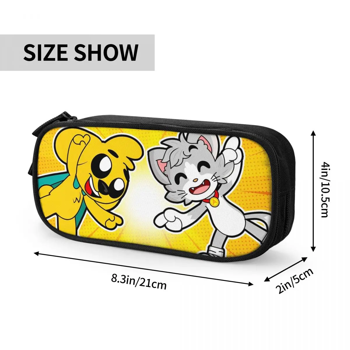 Mikecracks Estuches para lápices Juego de dibujos animados de moda Bolsas para bolígrafos Estudiante Almacenamiento grande Estudiantes Estuches para lápices con cremallera escolar