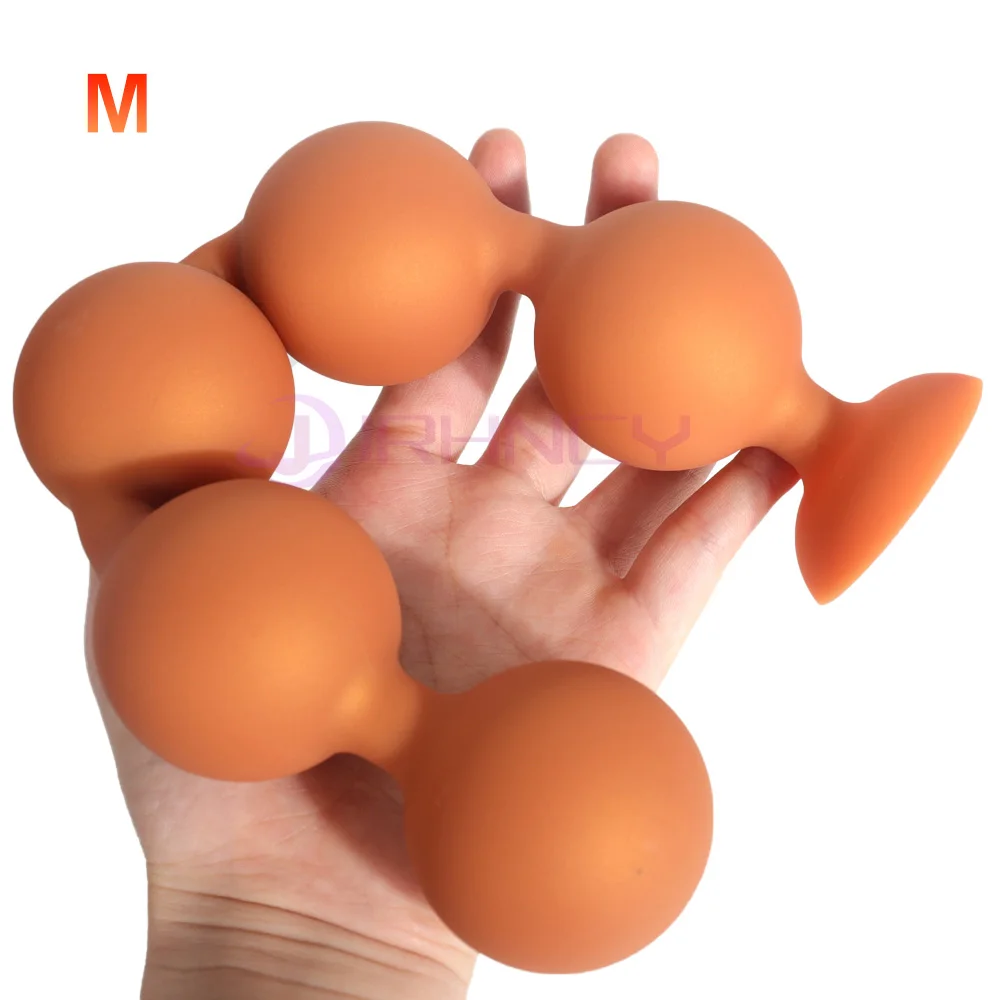 4/5/6cm Anal Beads Men Prostate Massage Soft Silicone Anal Balls Vagina/Anal Plug Spawning Expansion Training Big Butt Plug