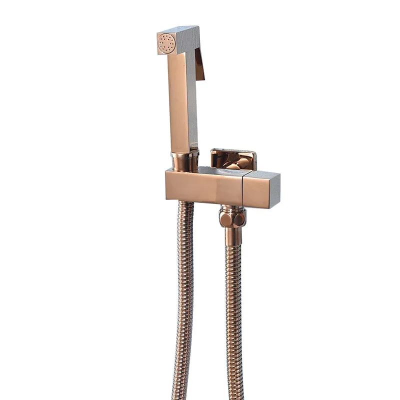 

Wall Mounted Rose Gold Bidet Bathroom Bidet Toilet Bidet Spray Kit