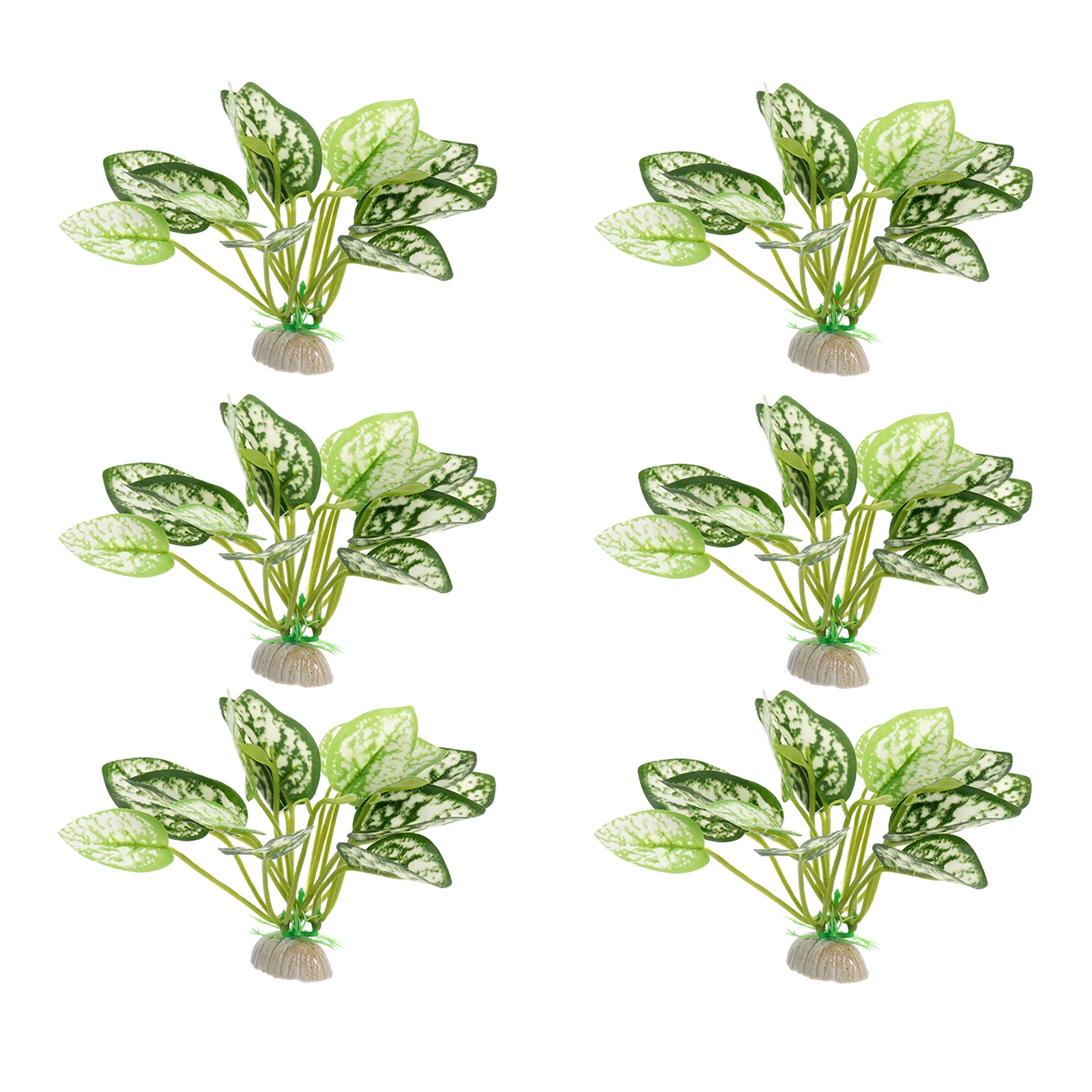 

6 Pcs Aquatic Decoration Aquarium Decorations Fake Plant Plastic Fish Tank Decorative Artificial Lifelike