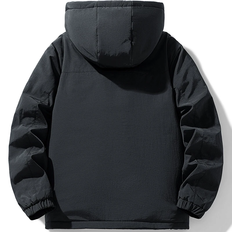 Winter Warm Coats for Men Top Grade Lamb Velvet Men\'s Jacket Casual Hooded Zipper Coats Fashion Warm Wool Jackets Thick Clothing